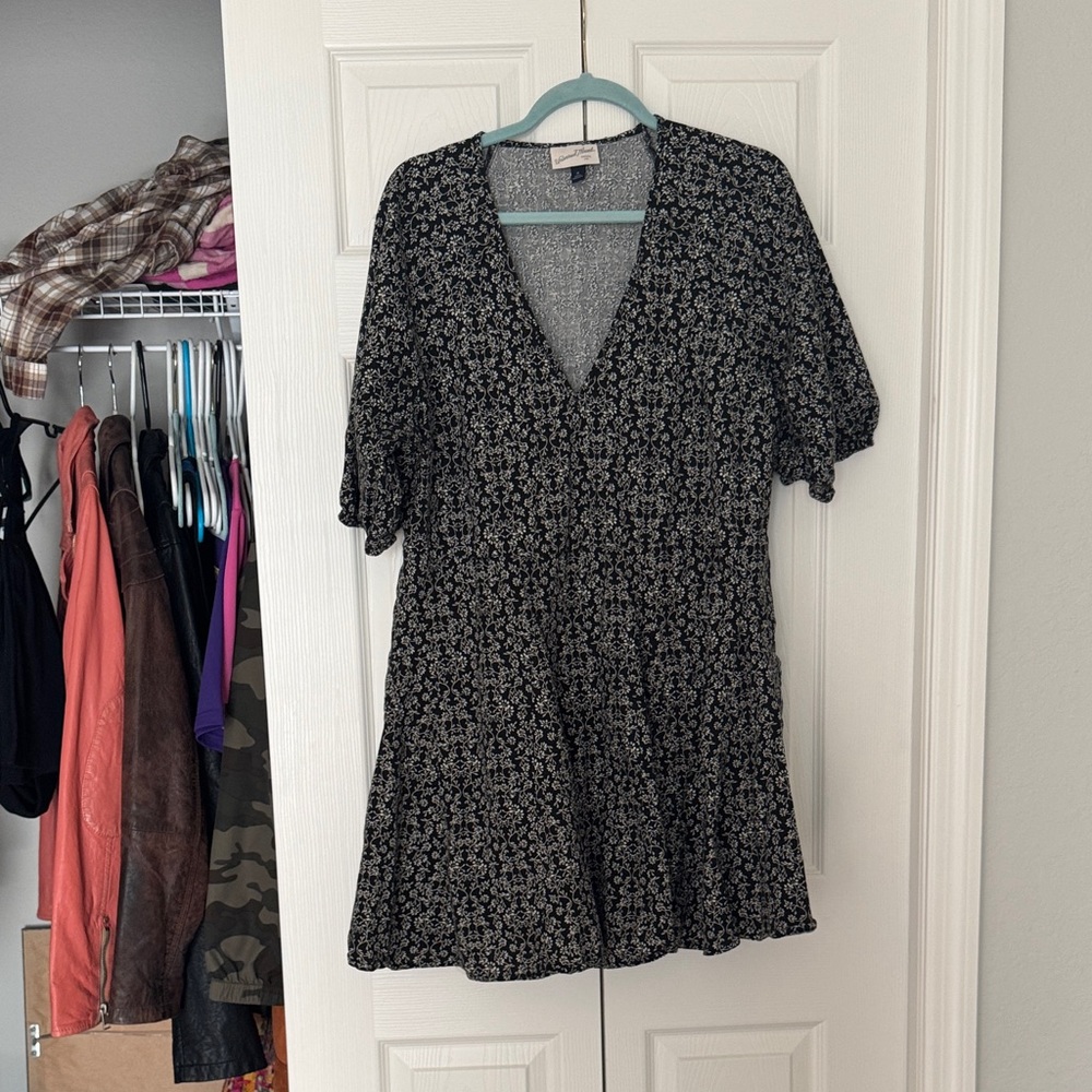 Universal Thread Black Floral Mini Dress